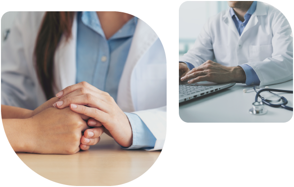 composición imágenes donde aparecen empleados de un hospital