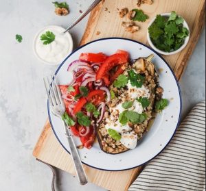 plato de verduras saludables